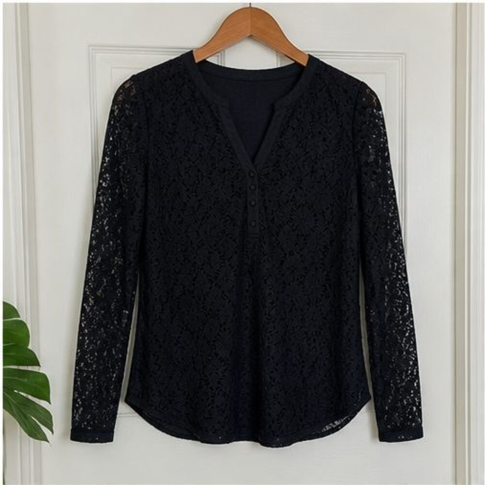 Black V Neck Top